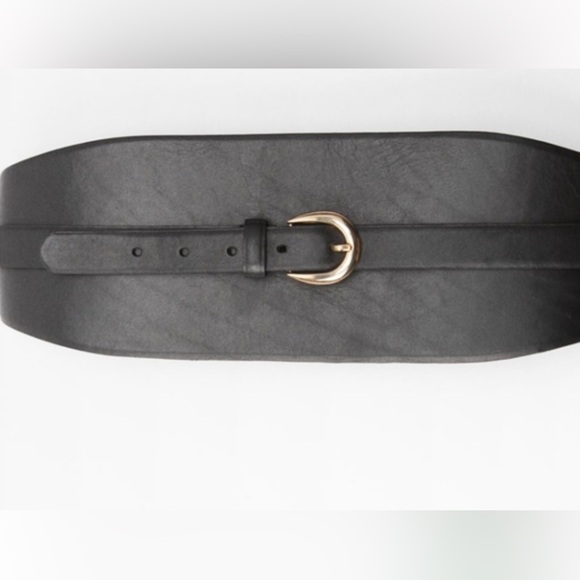 Zara black leather belt - Picture 6 of 7